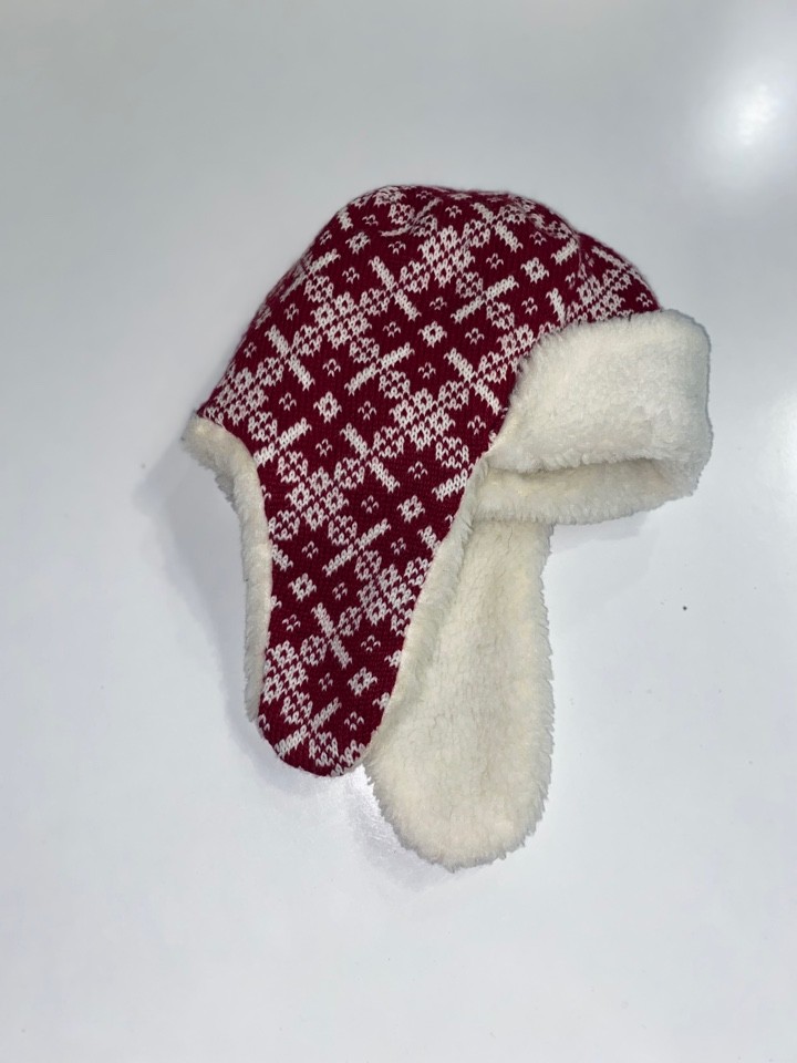 Snowflake шерстяная шапка-ушанка унисекс из мериносовой шерсти