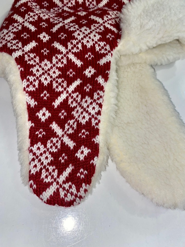 H088 image-14-12-21-11-09 Snowflake Unisex Pure Merino Wool Bomber Hat