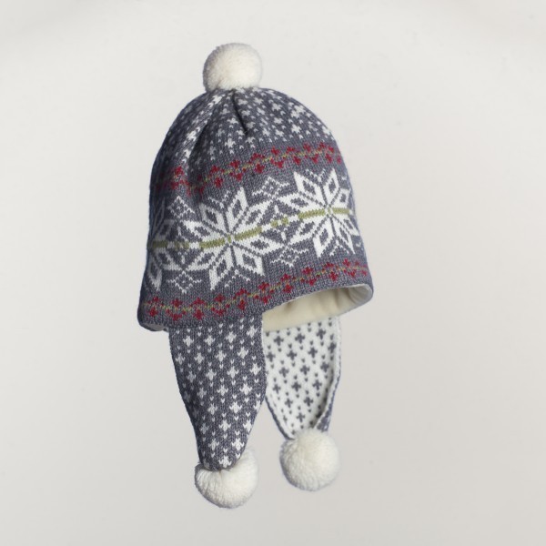 Bonne Unisex Winter Pure Merino Wool Earflap Hat