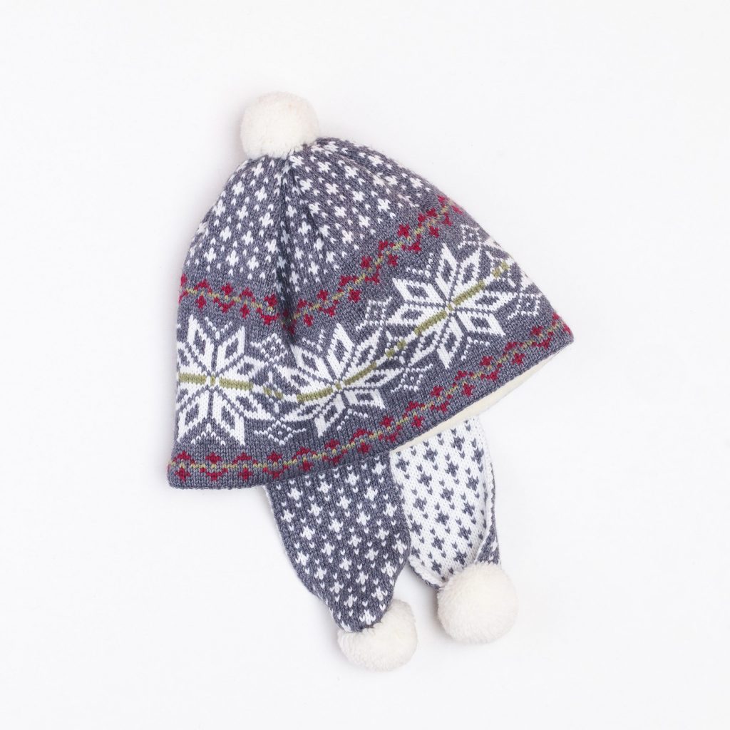 Bonne Unisex Winter Pure Merino Wool Earflap Hat