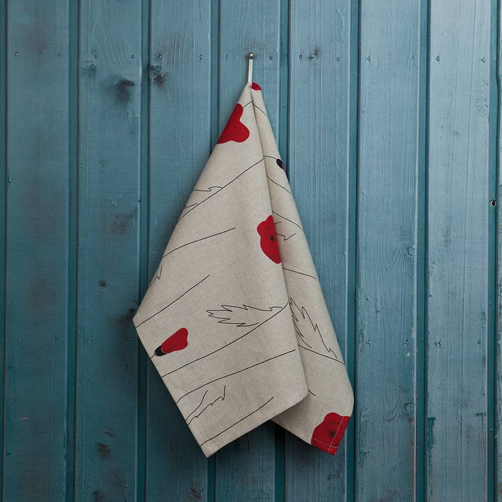 Poppies Print Kitchen Towel