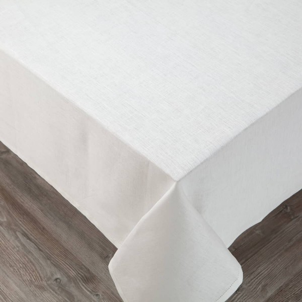 Broderi White Linen Tablecloth