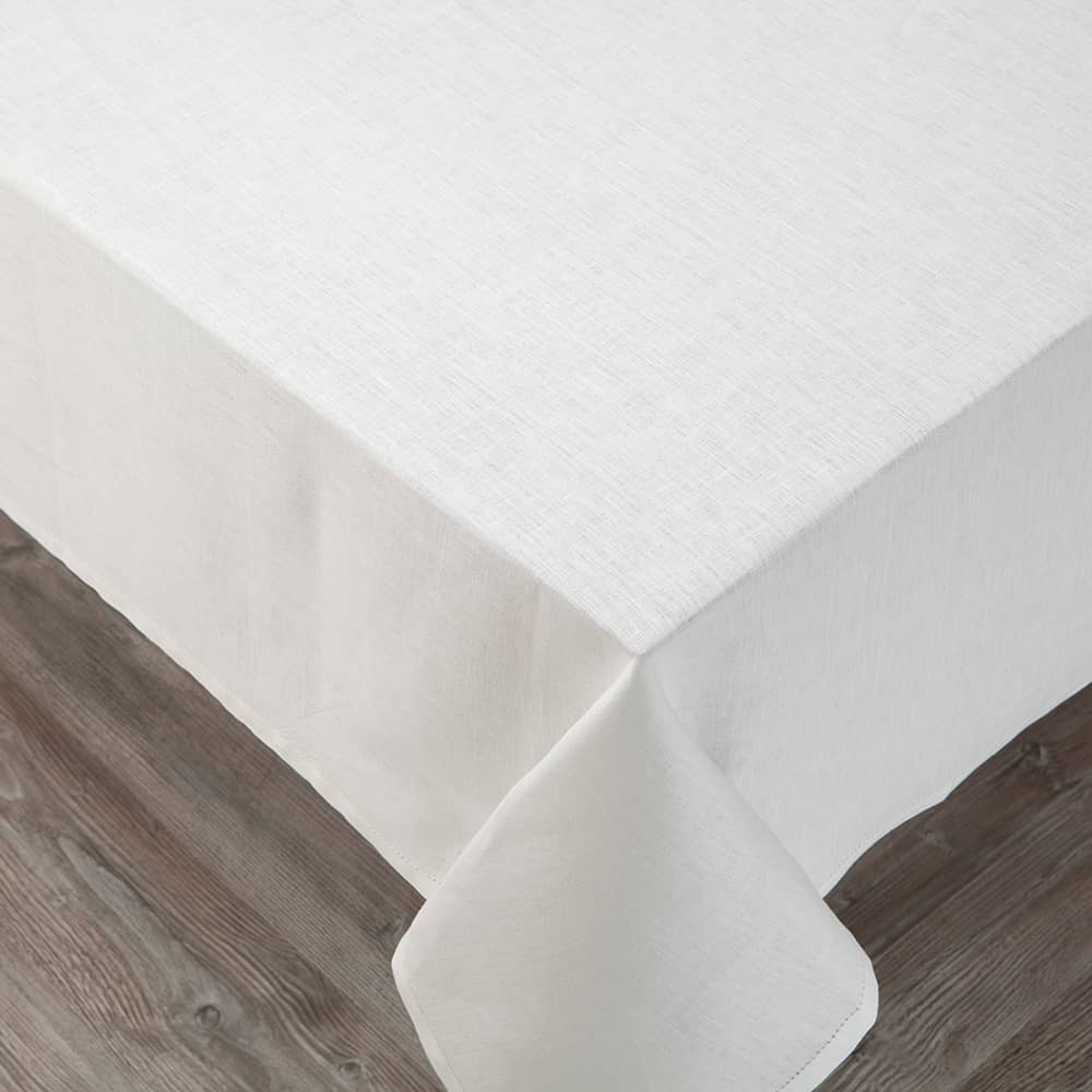 Broderi White Linen Tablecloth