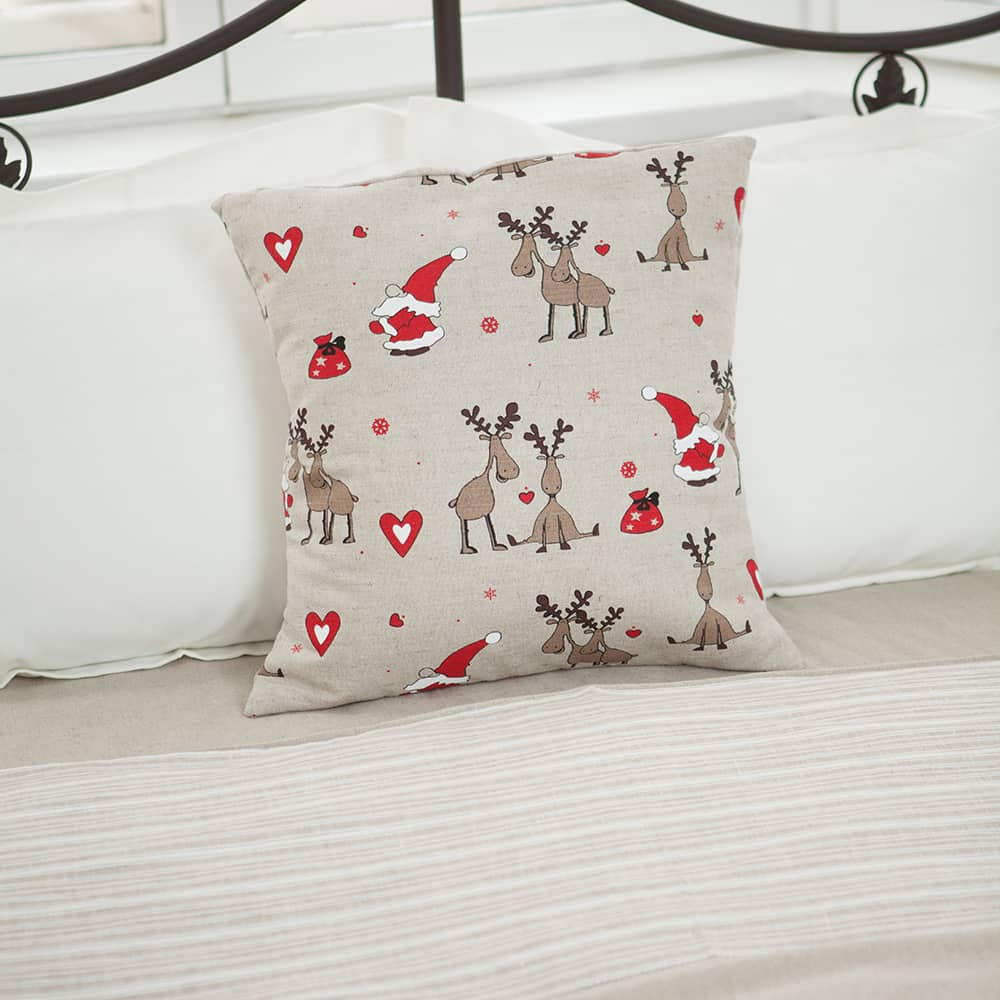 Margo Santa & Deers Print Pillowcase