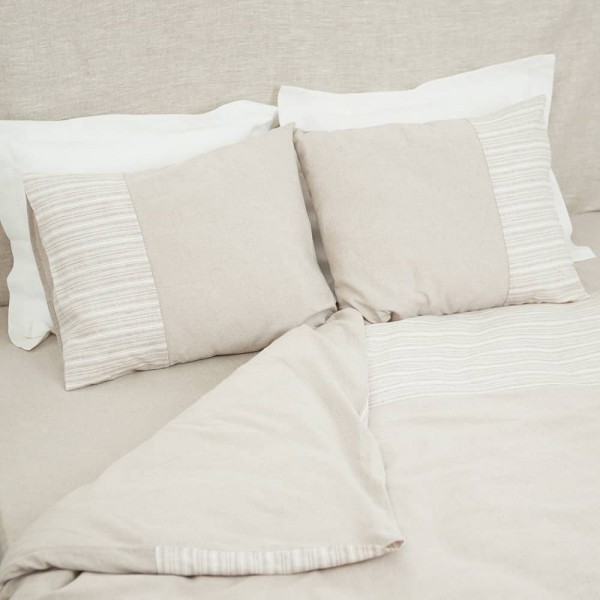 Natural Grey Linen Bed Sheet