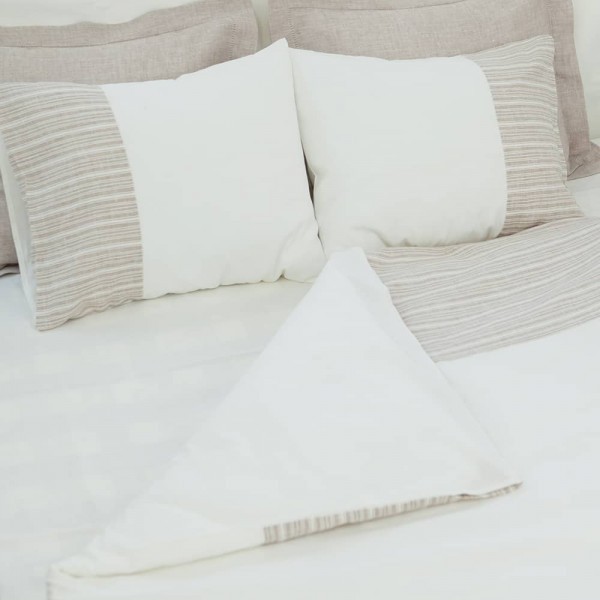 White Linen Bed Sheet
