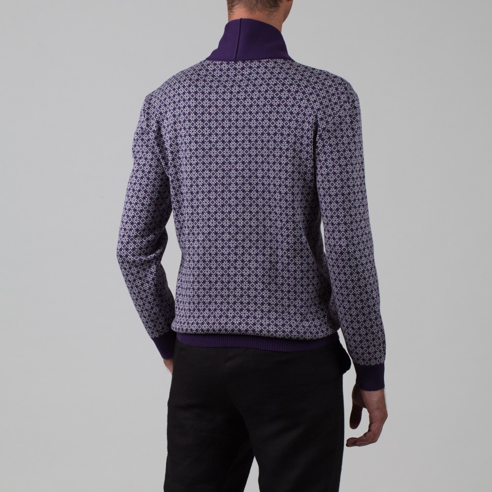 Georg Pure Wool Shawl Collared Cardigan Georg Pure Wool Shawl Collared Cardigan lilac