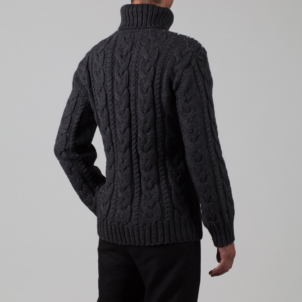 acrylic polo neck jumper