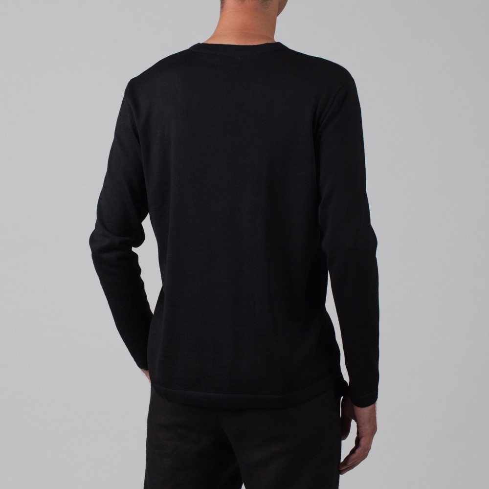 Dan Wool Blend V Neck Jumper Dan wool V-neck jumper black