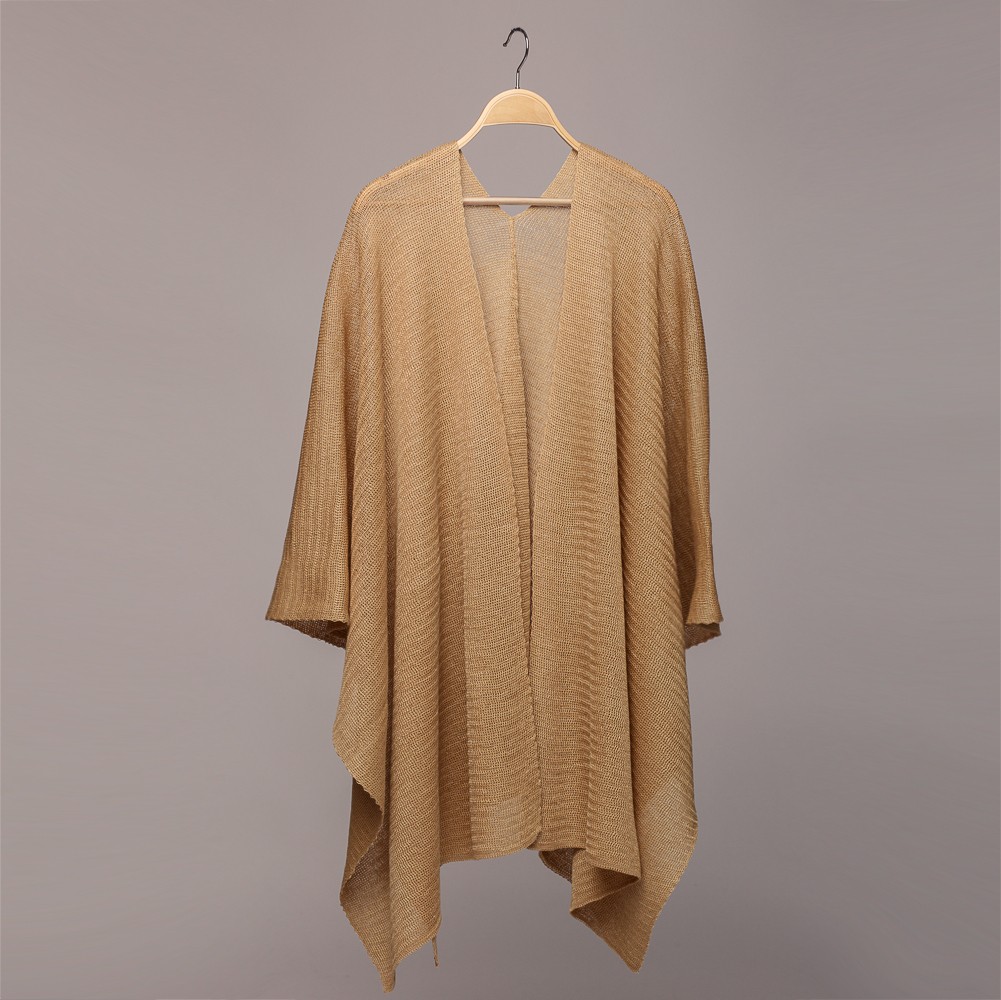 Reginella thick Pure Linen Poncho – Shop with Veta