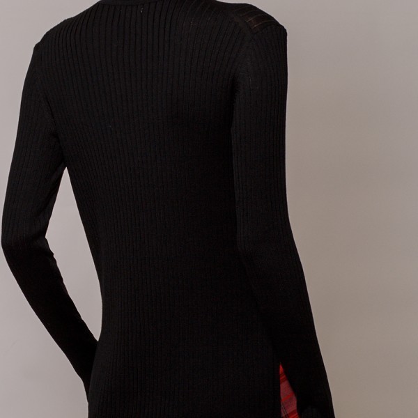 Felina трикотажный пуловер из шерсти с высоким горлом черного цвета