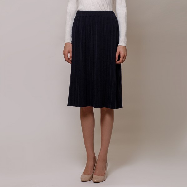 Muza plisse knit skirt black