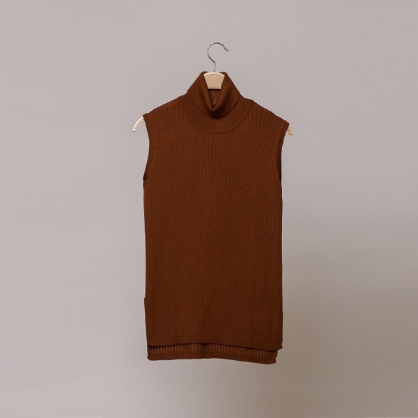 Filina wool knit brown top