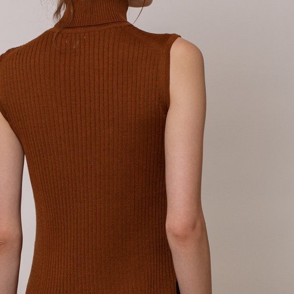 Filina wool knit brown top
