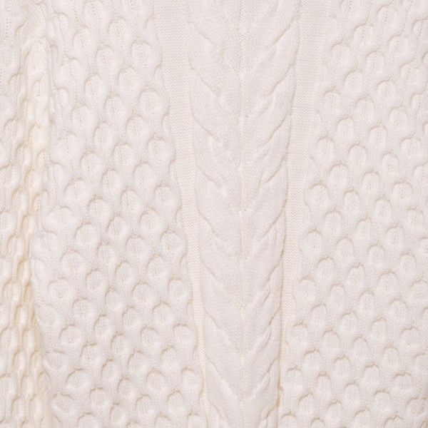 Vaselina pure merino cable knit pullover white