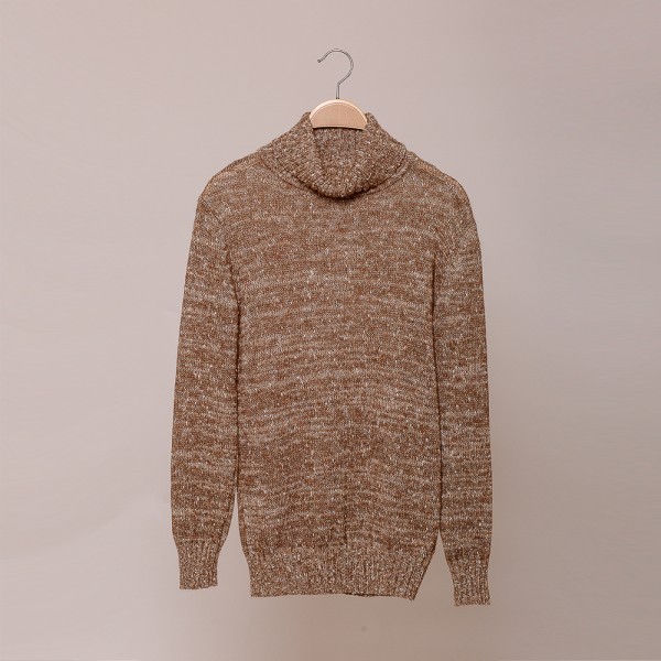 Wendy long sleeve beige knit pullover