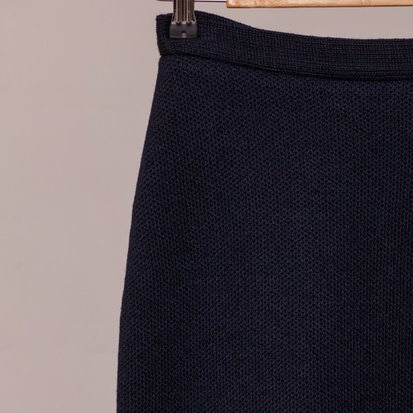 Tulla pure wool knit short skirt blue