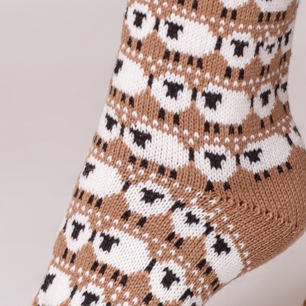 Dolly носки из чистой шерсти бежевого цвета