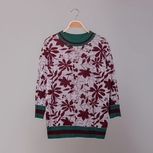 Magaly пуловер с O-образной горловиной бордового цвета