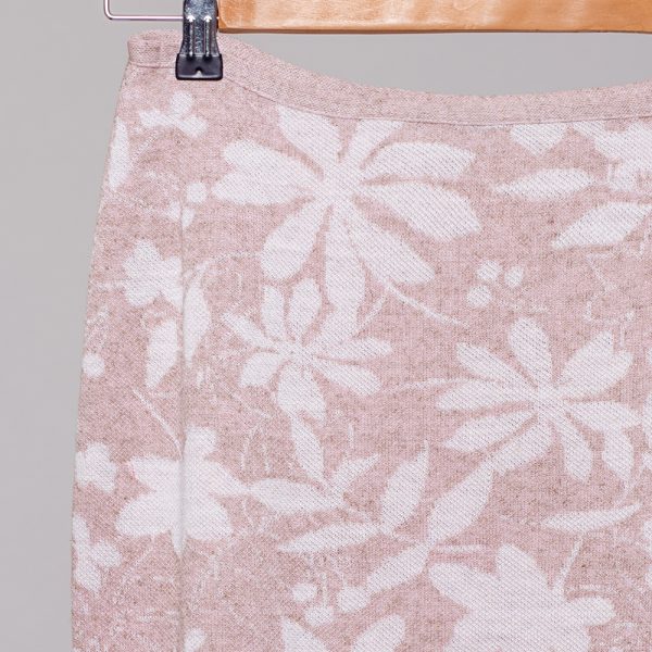 Magaly jacquard knit linen ligth pink skirt
