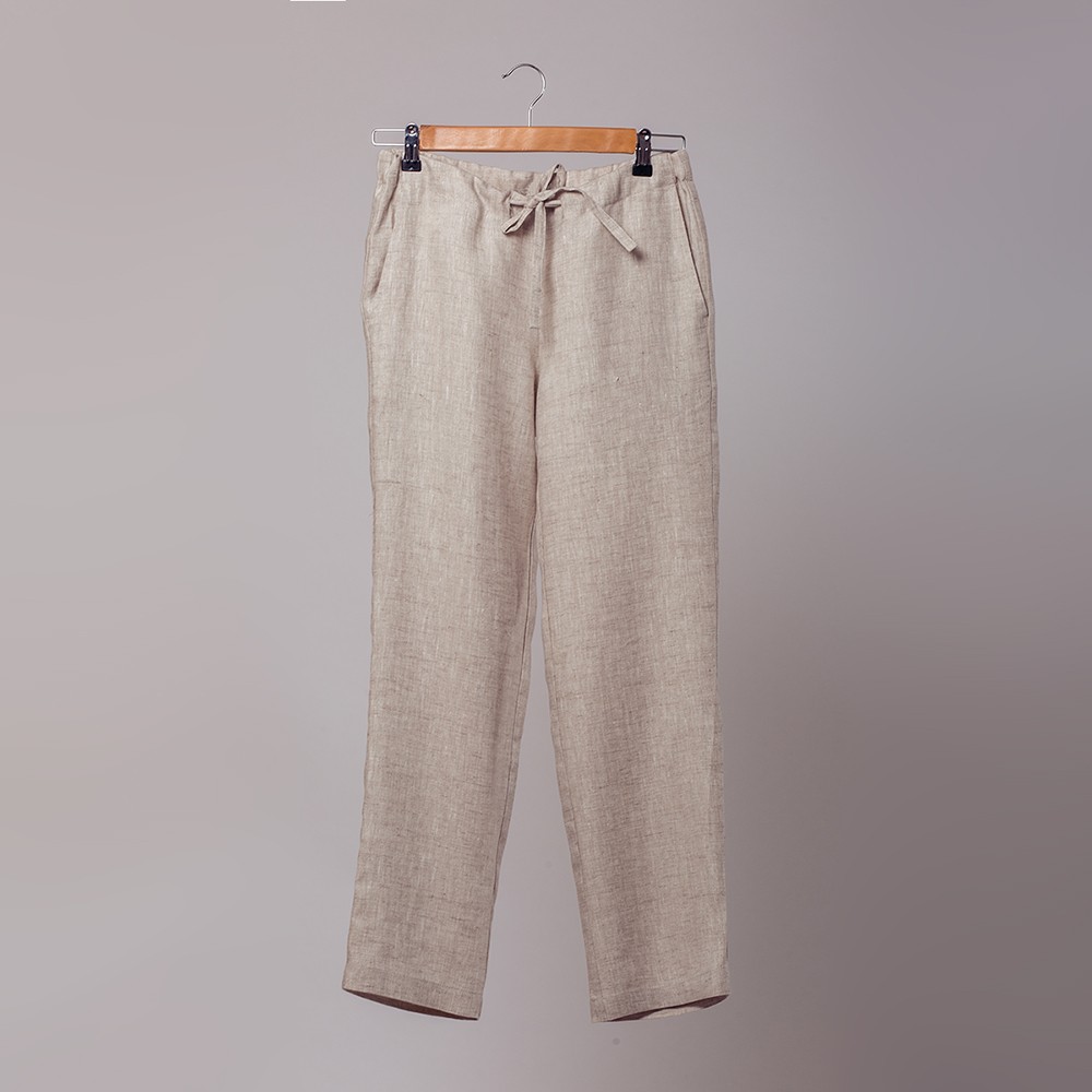 grey linen pants
