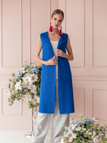 Asti linen knitted waistcoat