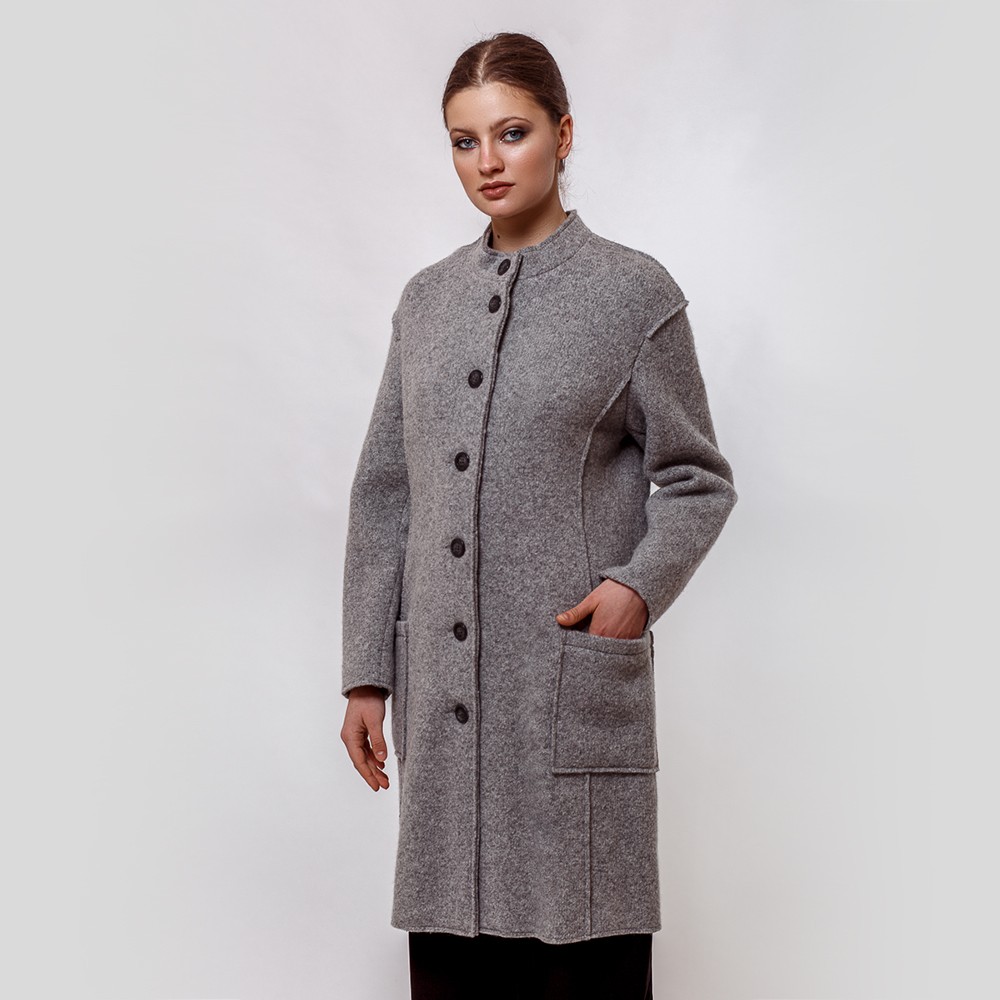 Litvina пальто с воротником стойкой