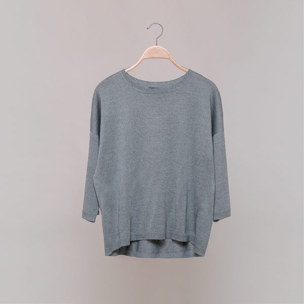 Oleksa пуловер с O-образной горловиной серого цвета
