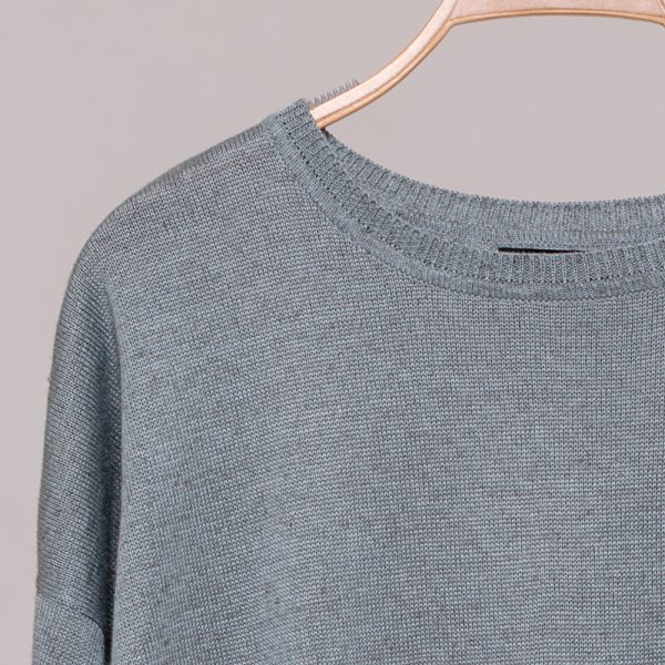 Oleksa O-neck knit pullover grey