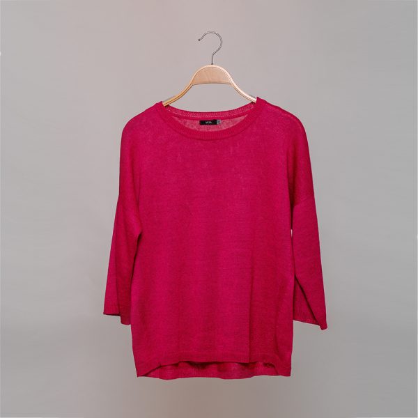 Oleksa пуловер с O-образной горловиной цвета фуксии