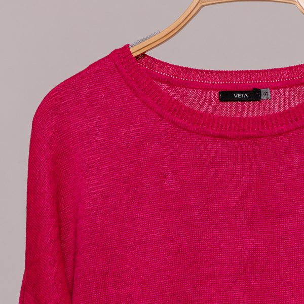 Oleksa пуловер с O-образной горловиной цвета фуксии