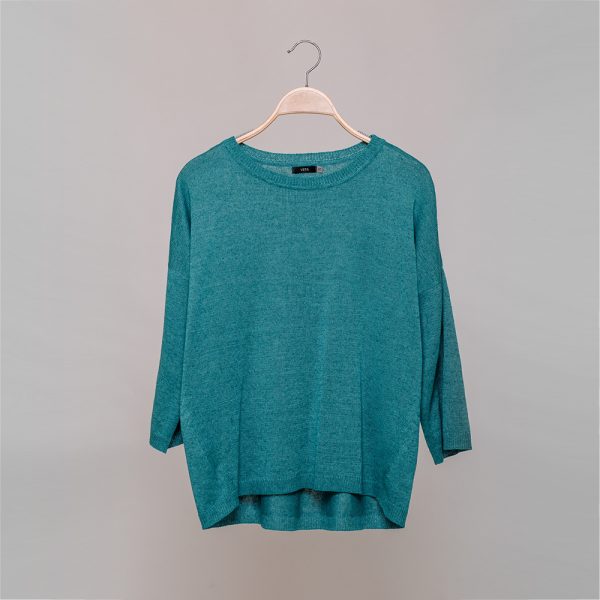Oleksa пуловер с O-образной горловиной зелёного цвета