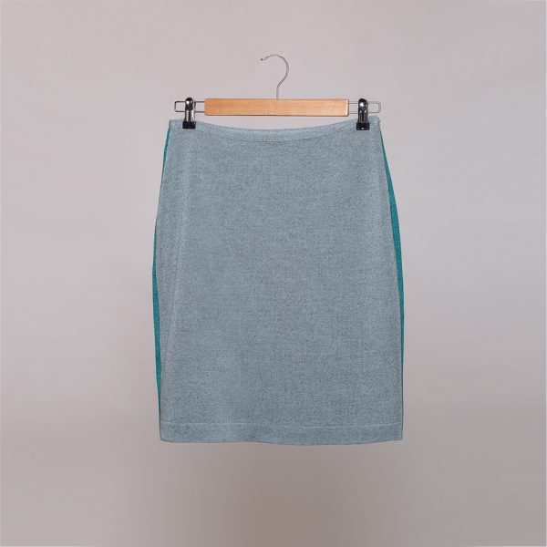 Jenna knit skirt with contrast side band mint green