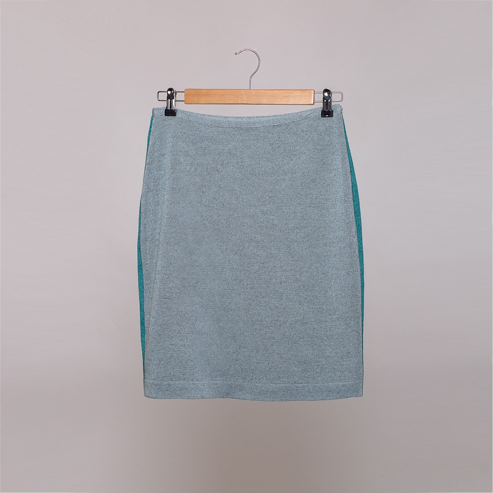 sk106-Jenna-skirt-mint(1) Jenna knit skirt with contrast side band mint green