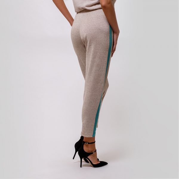 Jenna knitted trousers with side band natural