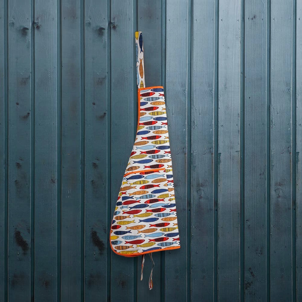 AP002-5050-fish-Nat Fish print linen apron