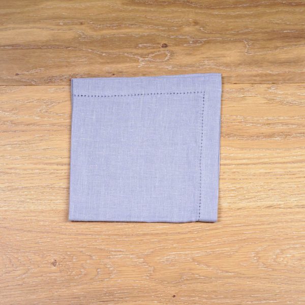 Broderi Drawnwork linen napkin lavender