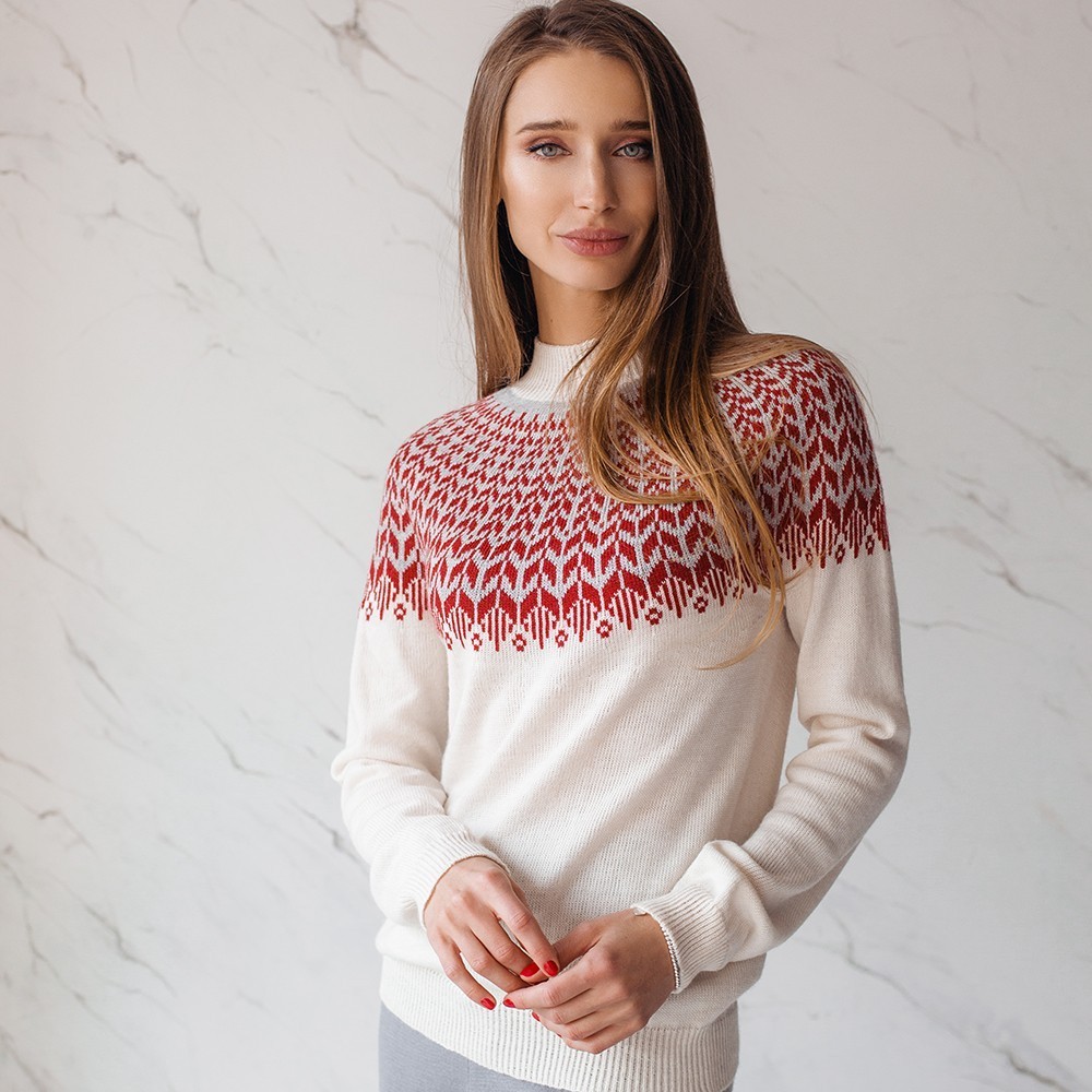 Ulla white seamless sweater