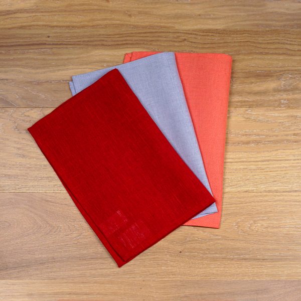 Red linen placemat