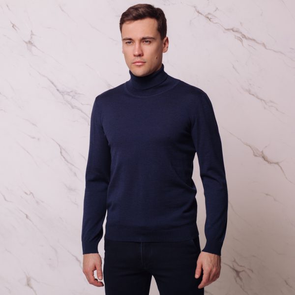 Ivan wool pullover dark blue