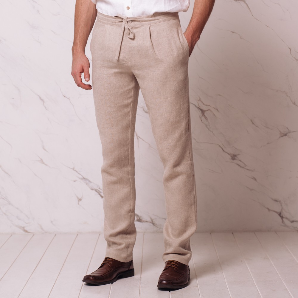 Recardo pure Linen trousers natural