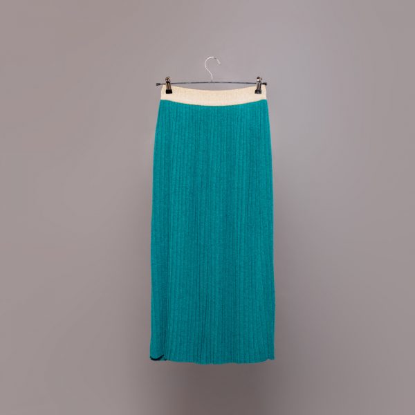 Linja long plisse skirt turquoise