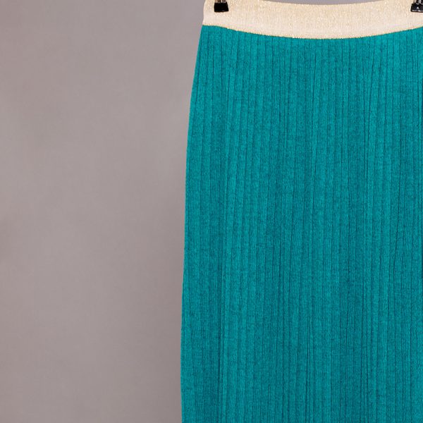 Linja long plisse skirt turquoise