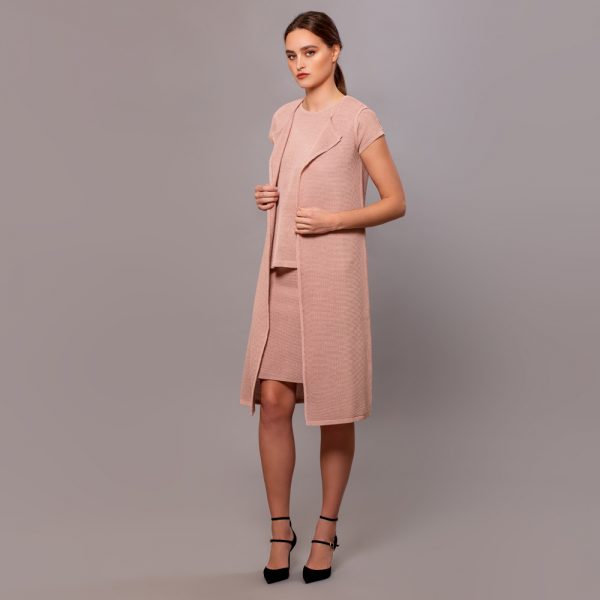 Asti knit waistcoat light pink