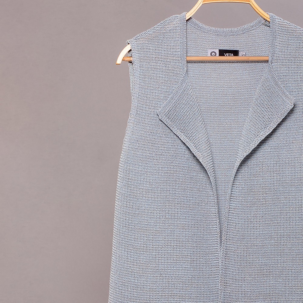 Vt078-Asti-mint-linen-vest crop Asti вязаный жилет мятно-зеленого цвета