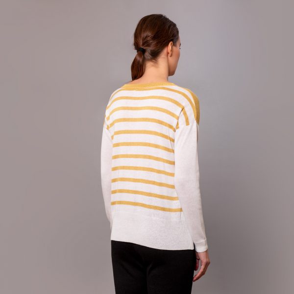 Loviz тонкий полосатый пуловер жёлтого цвета