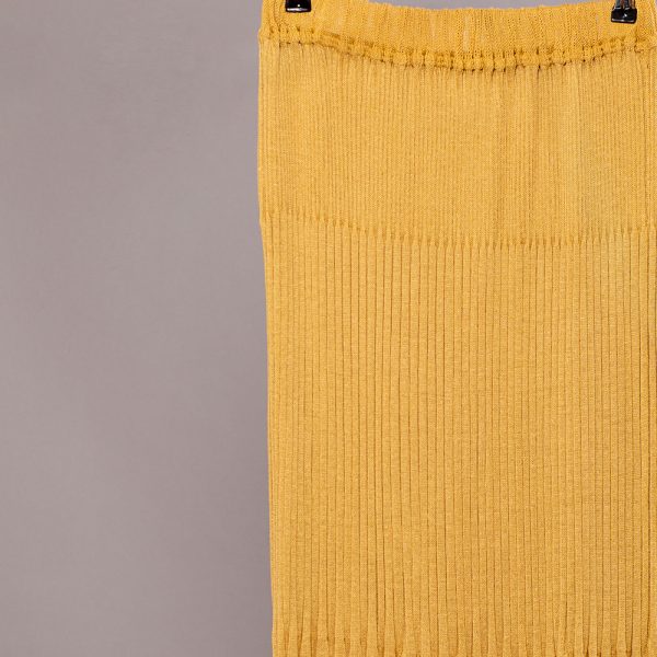Meia юбка текстурной вязки жёлтое золото