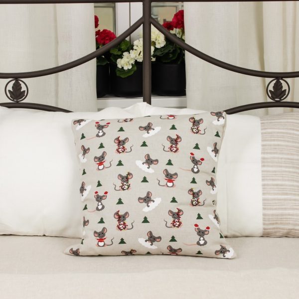 Margo Christmas Mouses Print Pillowcase