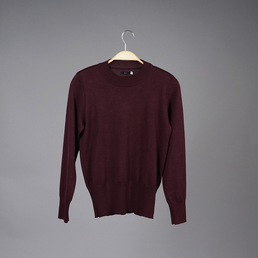 Federica шерстяной пуловер бордового цвета