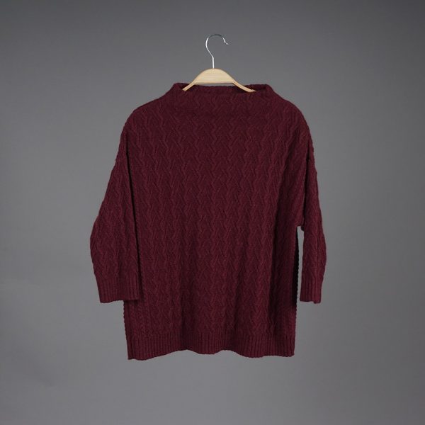 Xana шерстяной пуловер бордового цвета